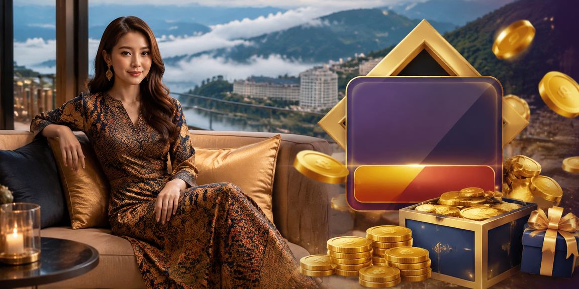Suasana kasino hiburan di Genting Highlands dengan motif batik